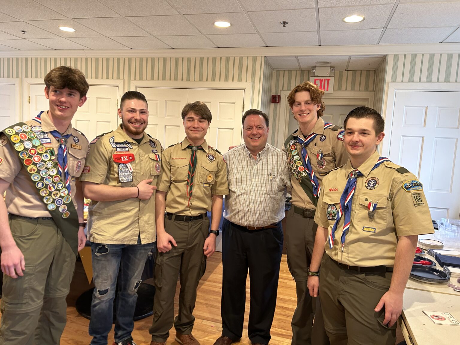 Eagle Scout Max Zweemer Pins Mr. Stracco as a Mentor